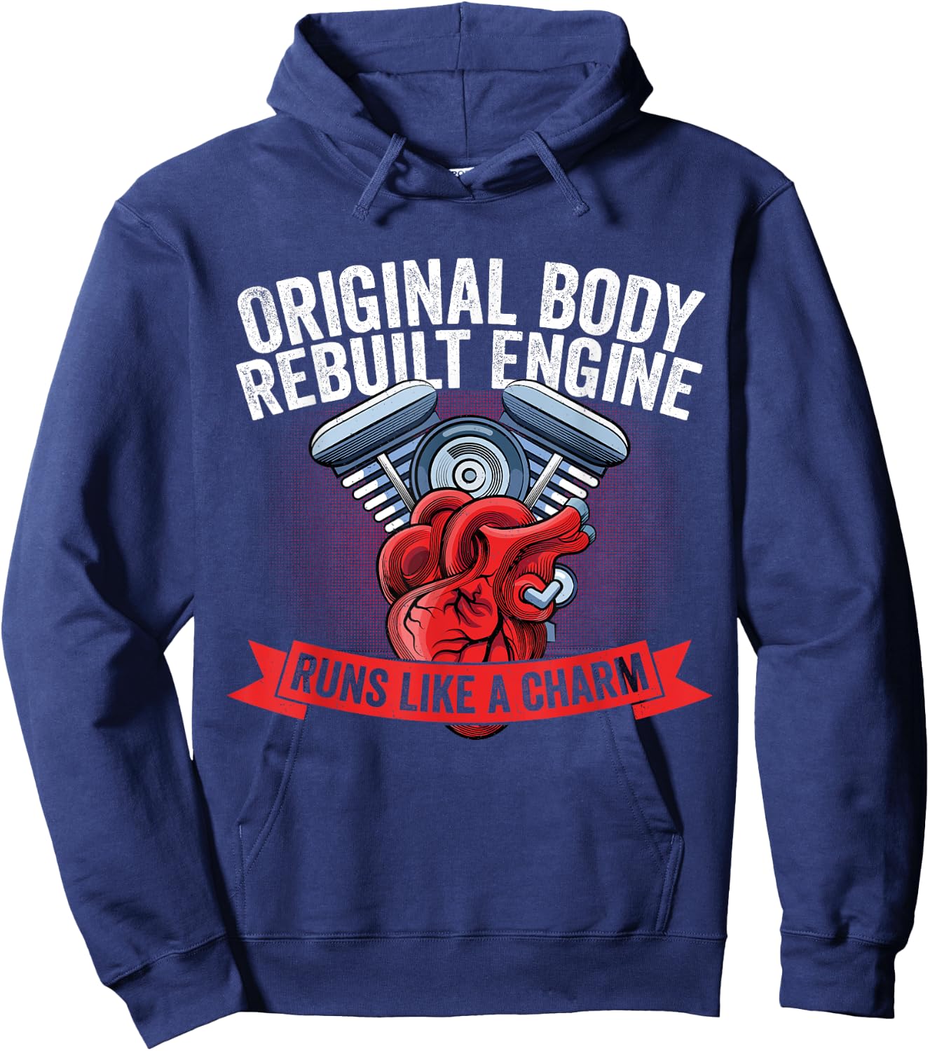 Funny Open Heart Surgery Recovery Survivor Men Women Hoodie - Hoodie | Navy