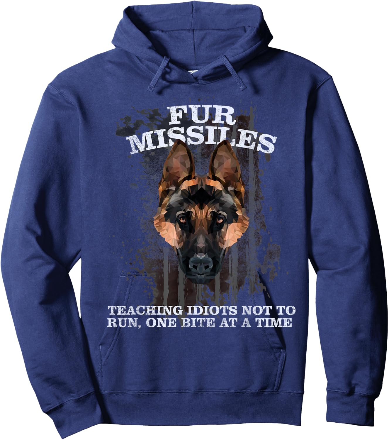 Fur missle, k9 handler, police shepherd american apparel Hoodie - Hoodie | Navy