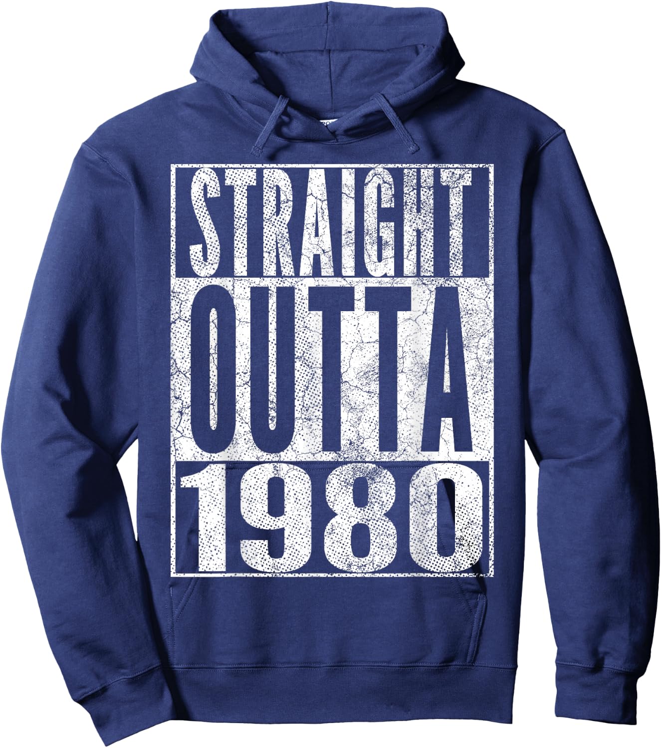 Straight Outta 1980 45th Birthday Gift Shirt 45 Years Old Hoodie - Hoodie | Navy