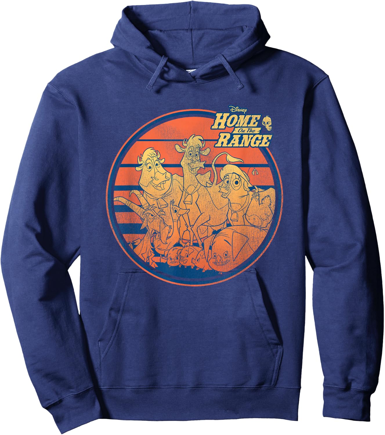 Disney Home on the Range Characters Retro Stripes Hoodie - Hoodie | Navy