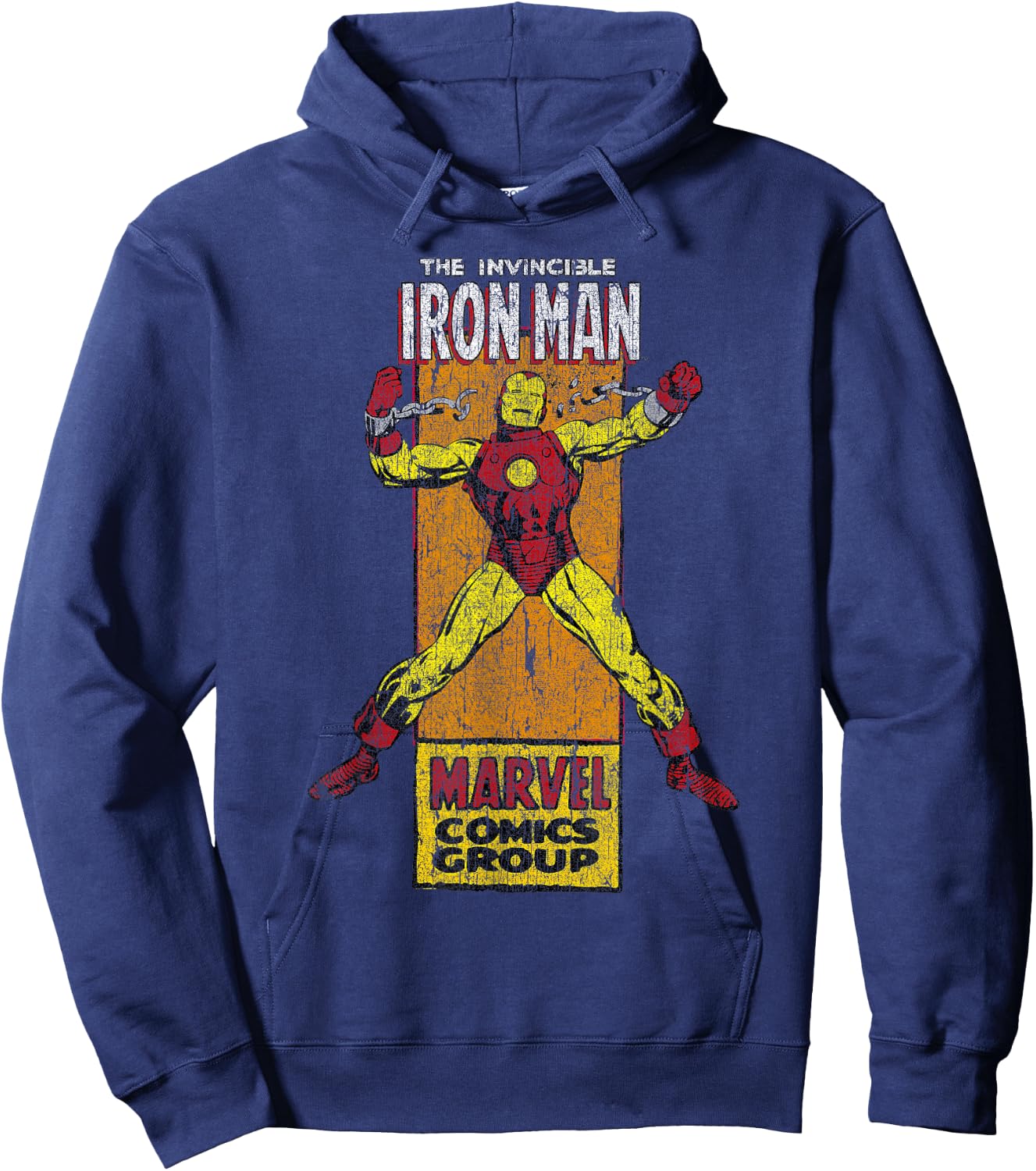 Marvel Iron Man Comics Group Character Card Hoodie - Hoodie | Navy