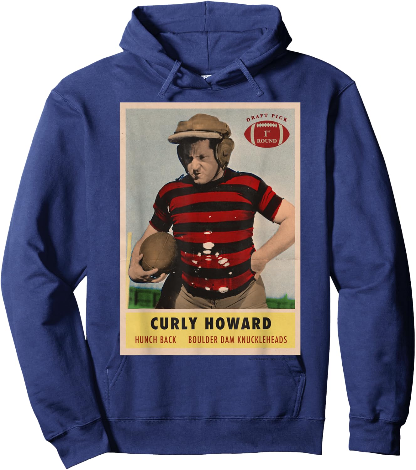 Curly - Knuckleheads Football Card Hoodie - Hoodie | Navy