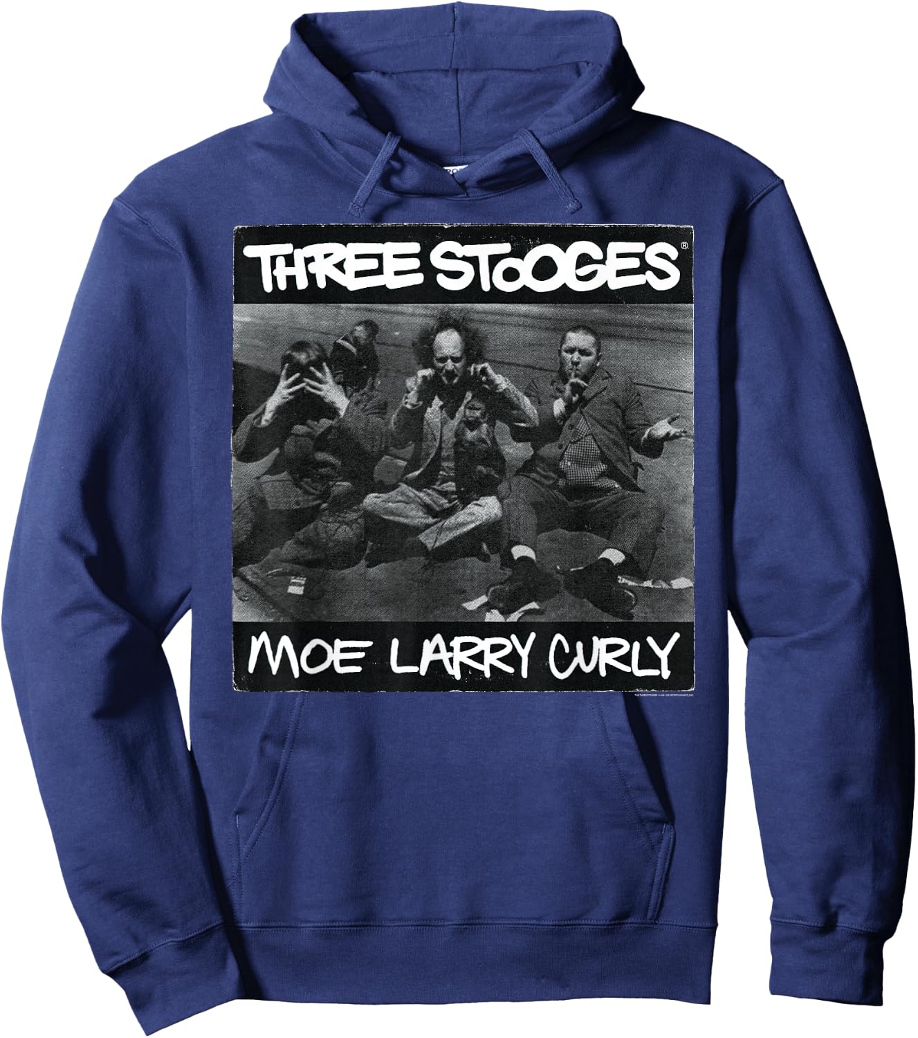 Three Stooges '90s Hip Hop Album Hoodie - Hoodie | Navy