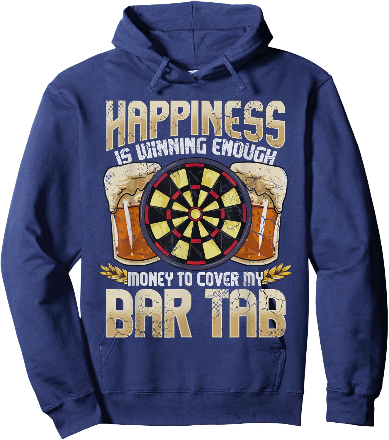 Darts Dart League Team Bar Tab Funny Humor Sayings Quotes Hoodie - Hoodie | Navy