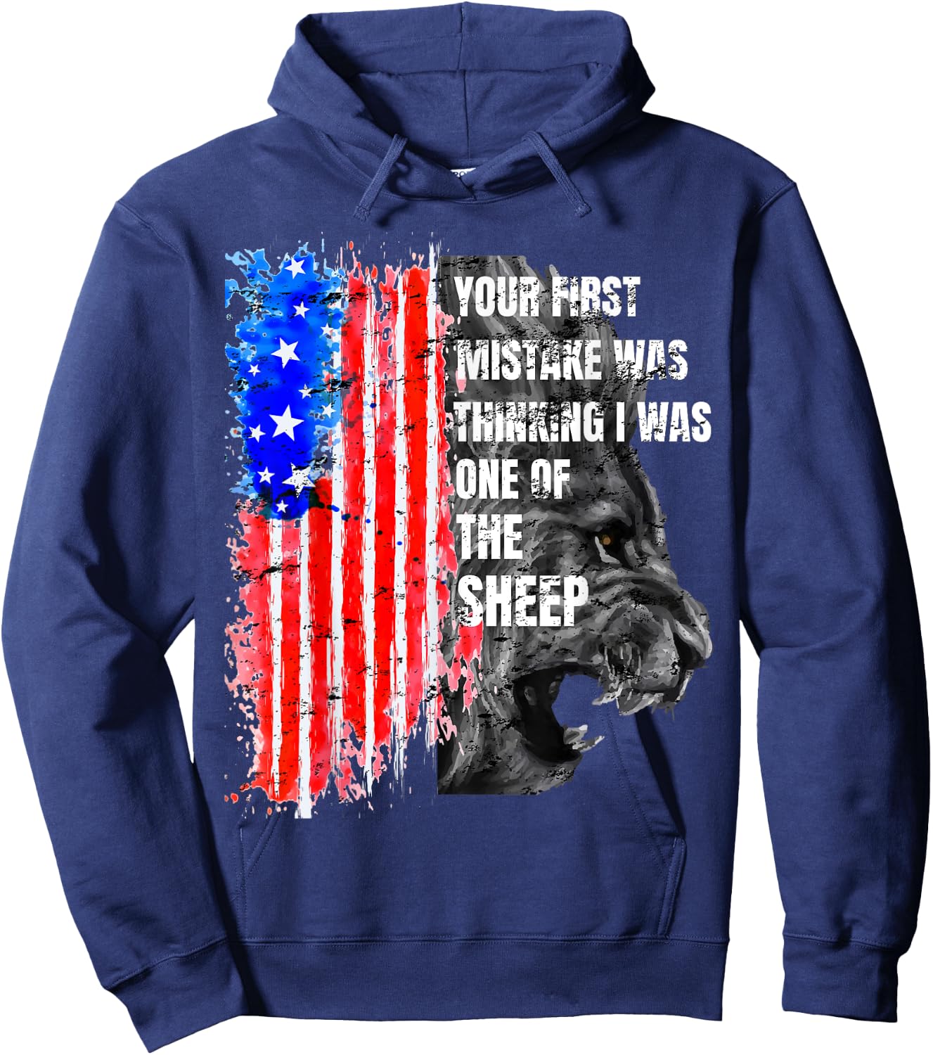 Lion Your first Mistake was thinking i was one of the Sheep Hoodie - Hoodie | Navy