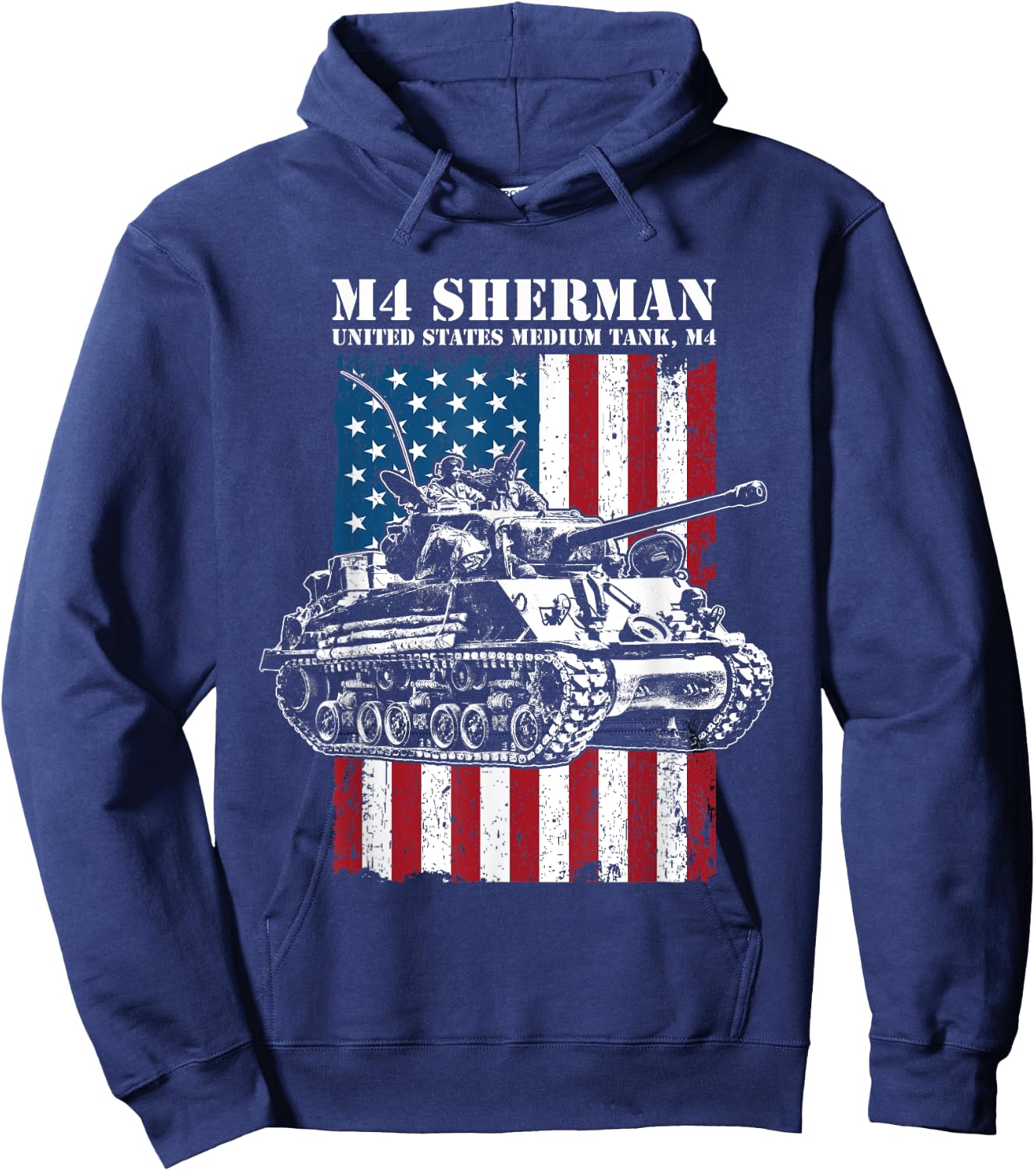 M4 Sherman WW2 Tank - Medium Tank M4 Hoodie - Hoodie | Navy
