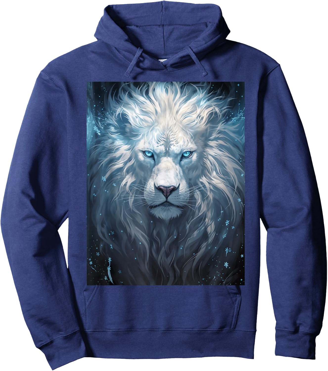 Spiritual White Lion Hoodie - Hoodie | Navy