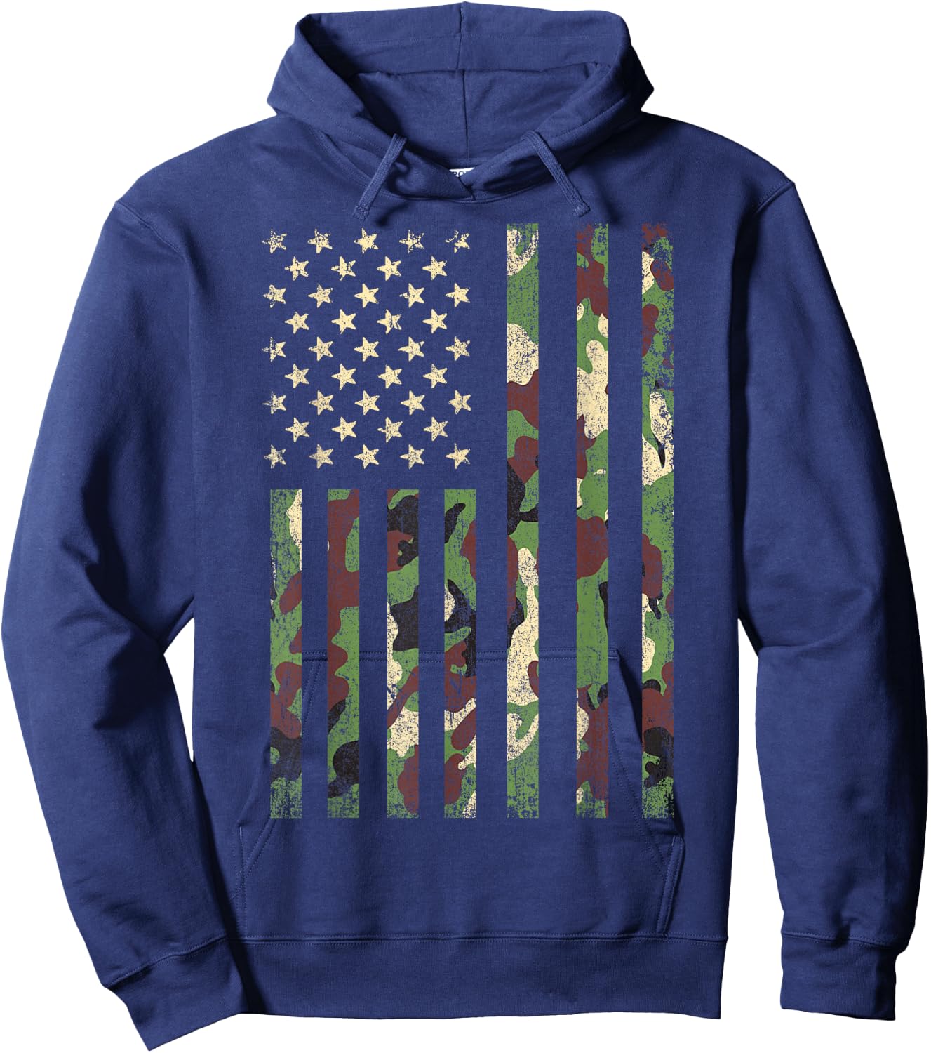 Patriotic USA Flag 4th of July Men Women Boy Girl Camouflage Hoodie - Hoodie | Navy