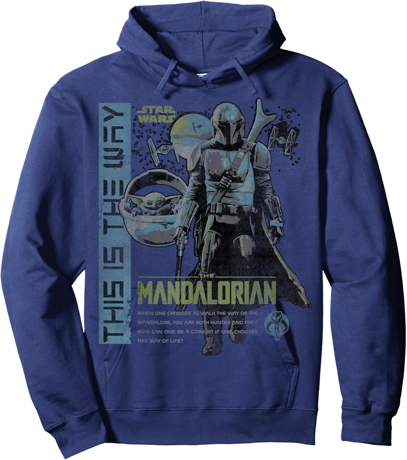 Star Wars The Mandalorian This Is The Way Collage Hoodie - Hoodie | Navy