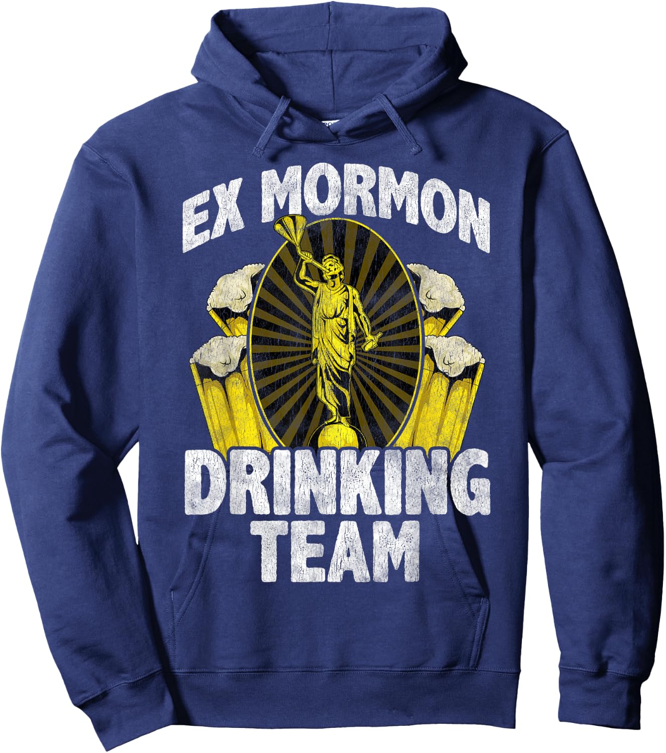 Ex Mormon t shirts Anti Religion Gift Drinking Team Hoodie - Hoodie | Navy