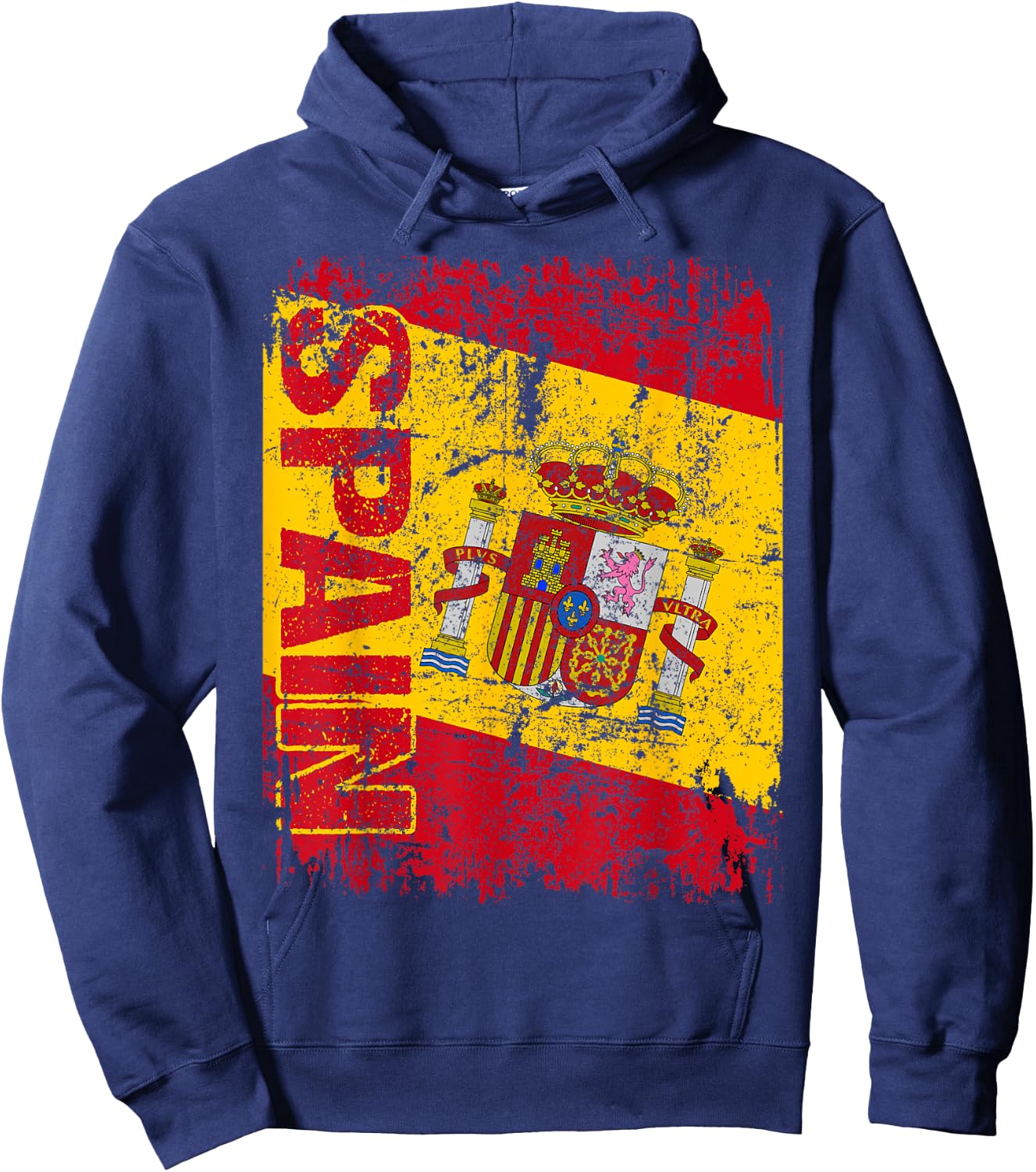 SPAIN Flag Vintage Distressed SPAIN Hoodie - Hoodie | Navy