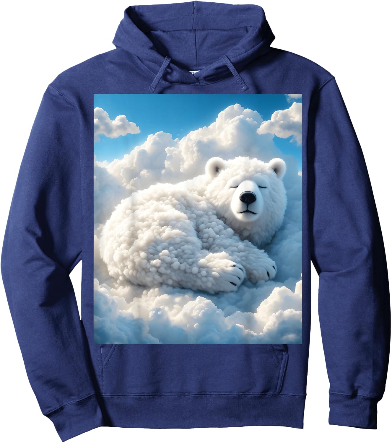 Fantasy Cute Bear Clouds Sky Hoodie - Hoodie | Navy