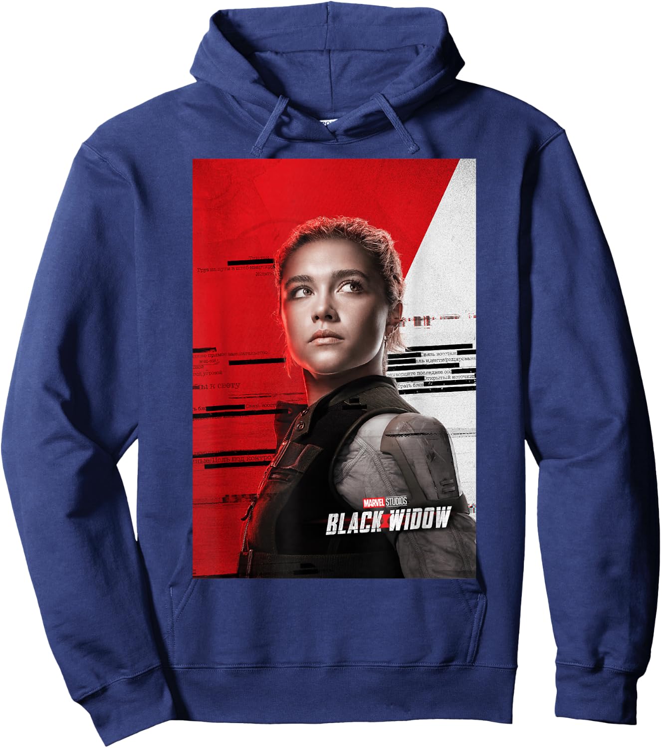 Marvel Black Widow Yelena Belova Character Poster Hoodie - Hoodie | Navy