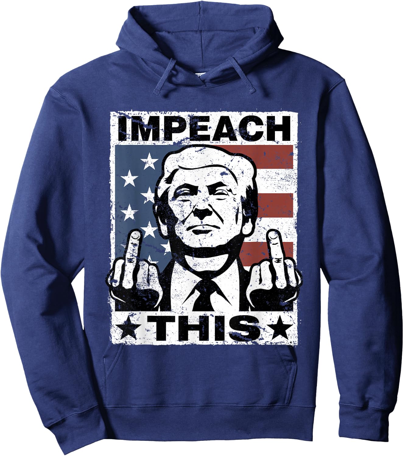 Trump Impeach This USA Vintage Hoodie - Hoodie | Navy