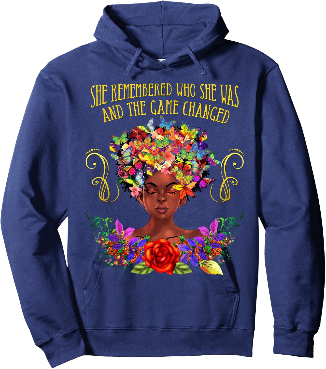 My Black Is Beautiful Black Girl Magic Afro Melanin Woman Hoodie - Hoodie | Navy