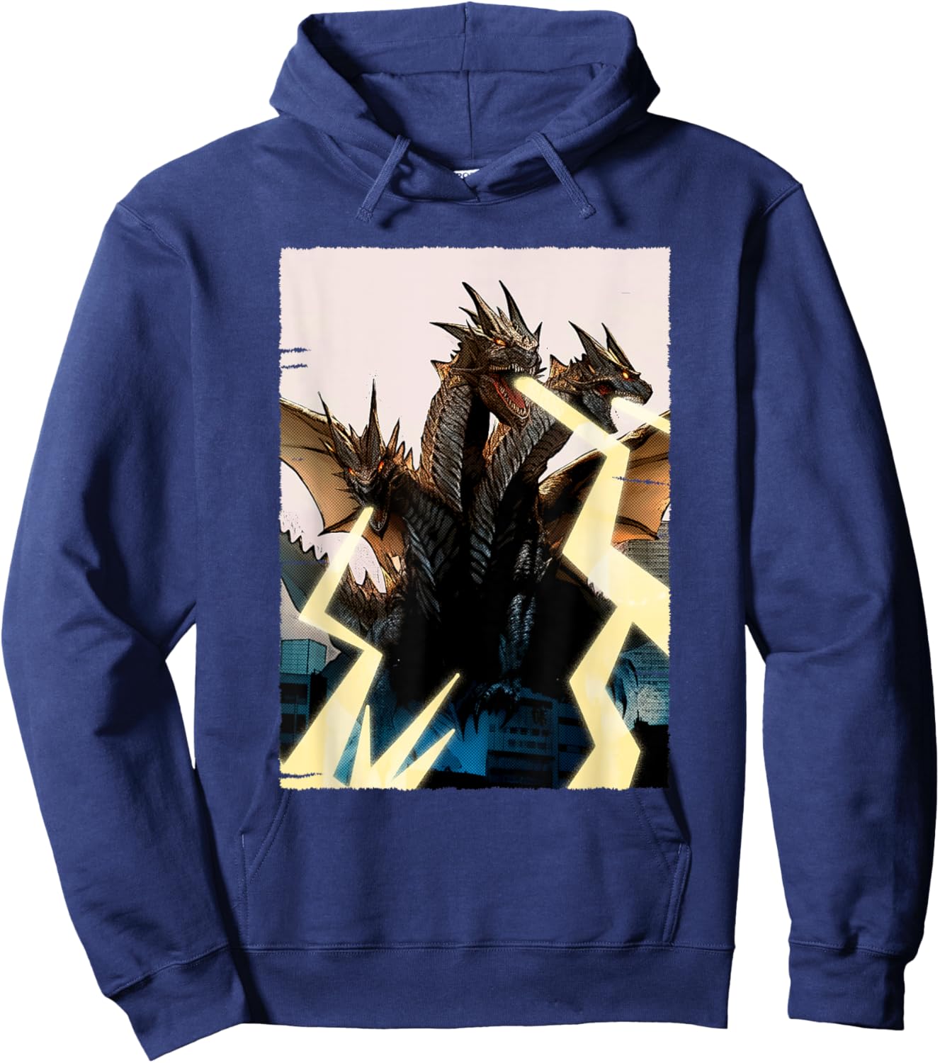 Three-Headed Dragon - Mythical Hydra Creature Hoodie - Hoodie | Navy