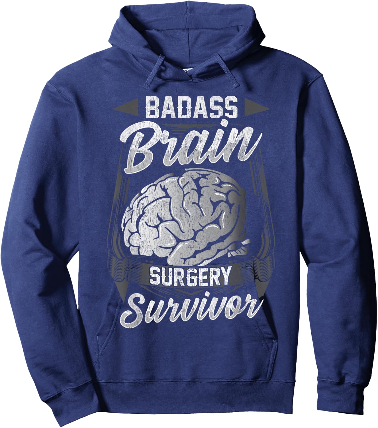 Badass Brain Surgery Survivor Neurosurgery Recovery Fun Gift Hoodie - Hoodie | Navy