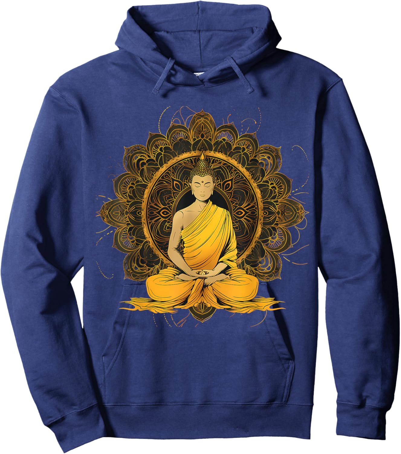 Zen Buddha Meditation Hindu Spiritual Mandala Buddhist Hoodie - Hoodie | Navy