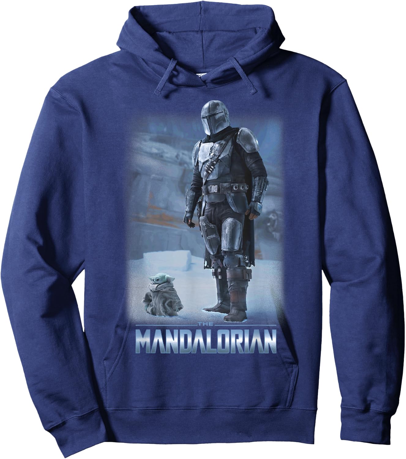 Star Wars: The Mandalorian & The Child Icy Portrait R12 Hoodie - Hoodie | Navy