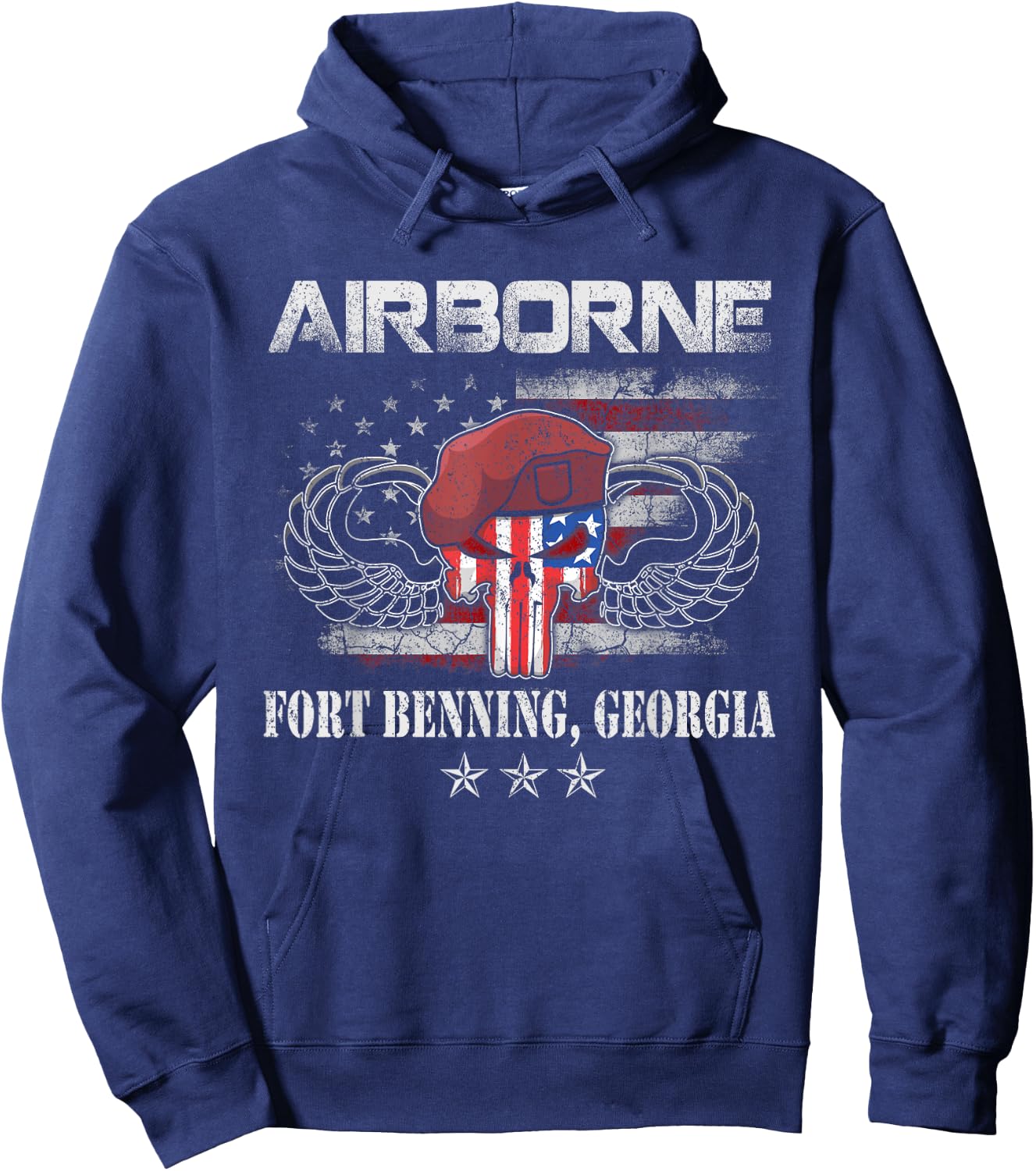 Fort Benning GA Army Base-Airborne , Veterans Day Gift Hoodie - Hoodie | Navy