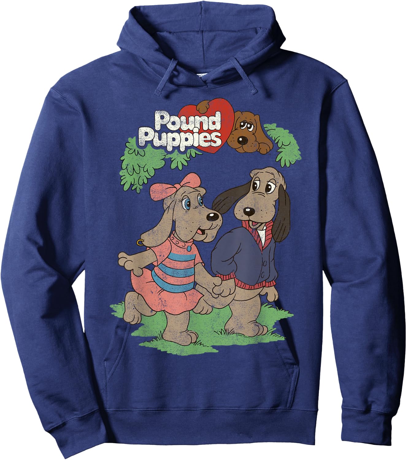Pound Puppies Valentine's Day Puppy Love Couple Shot Hoodie - Hoodie | Navy
