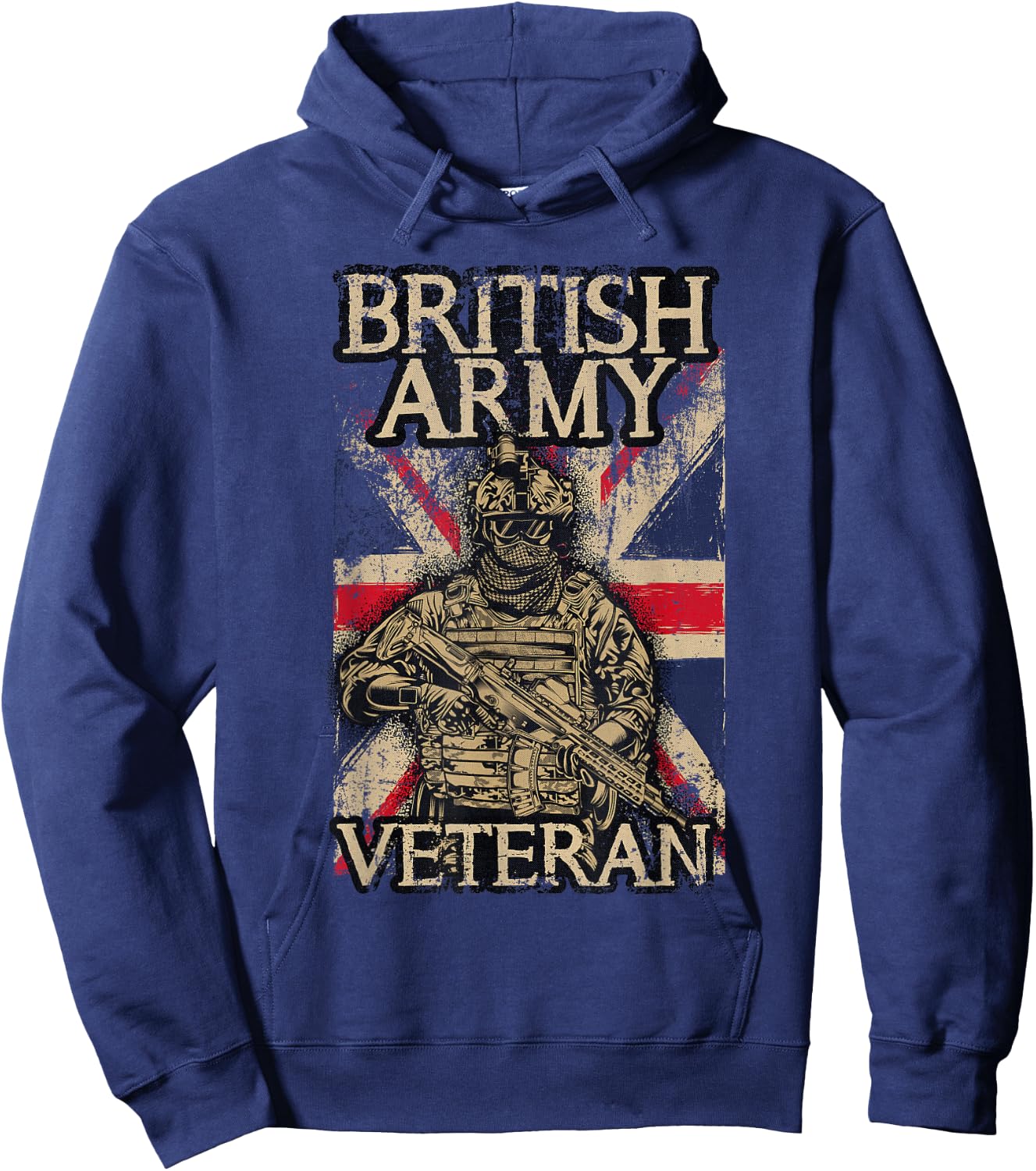 British Army Veteran Soldier Union Jack Flag UK Armed Forces Hoodie - Hoodie | Navy