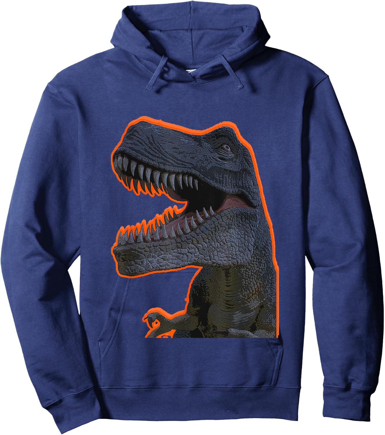 Glowing Orange T-Rex trex T rex Tyrannosaurus Rex Hoodie - Hoodie | Navy