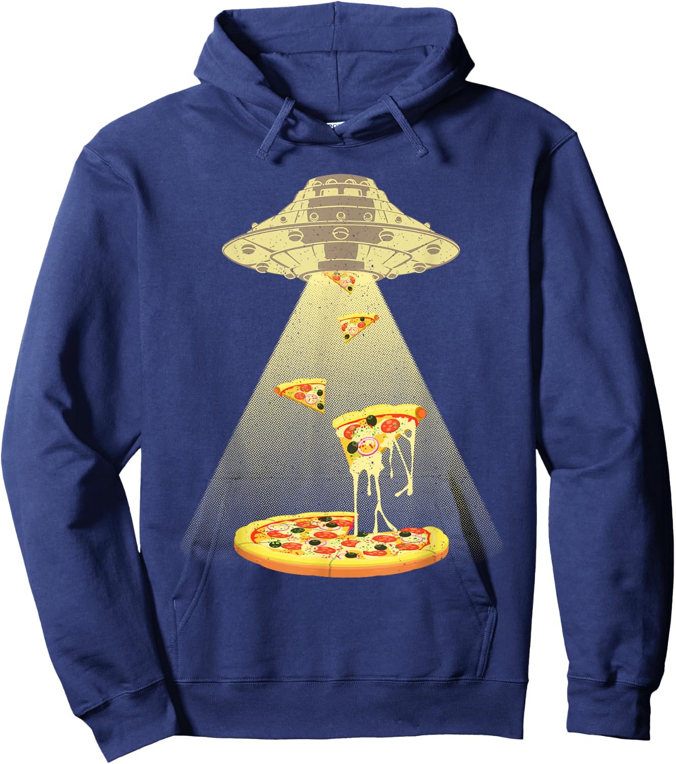 Cool Pizza Art Women Kids Italian Food Pizza Lover Hoodie - Hoodie | Navy