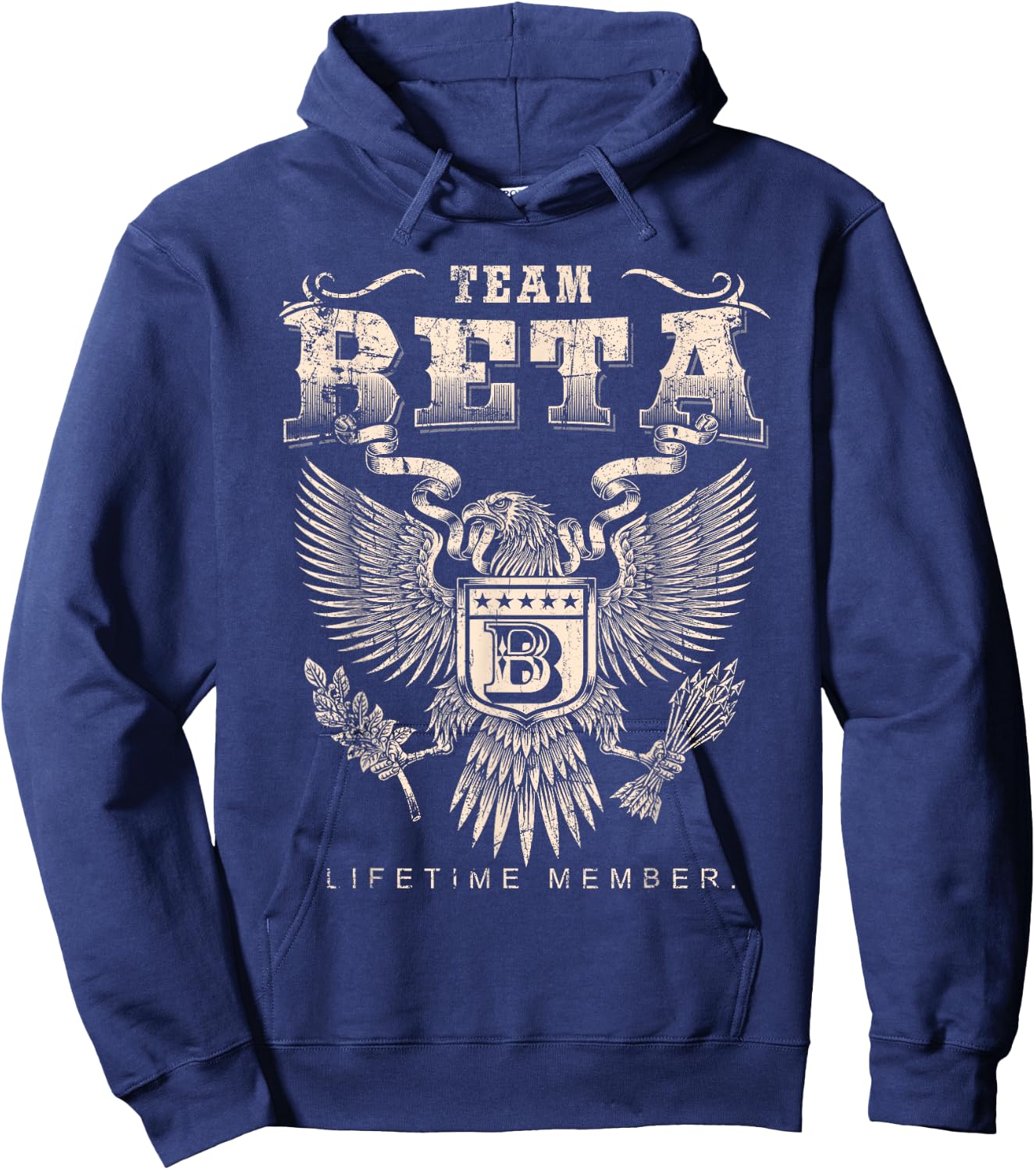 Team Beta Lifetime Member - Beta Name Hoodie - Hoodie | Navy