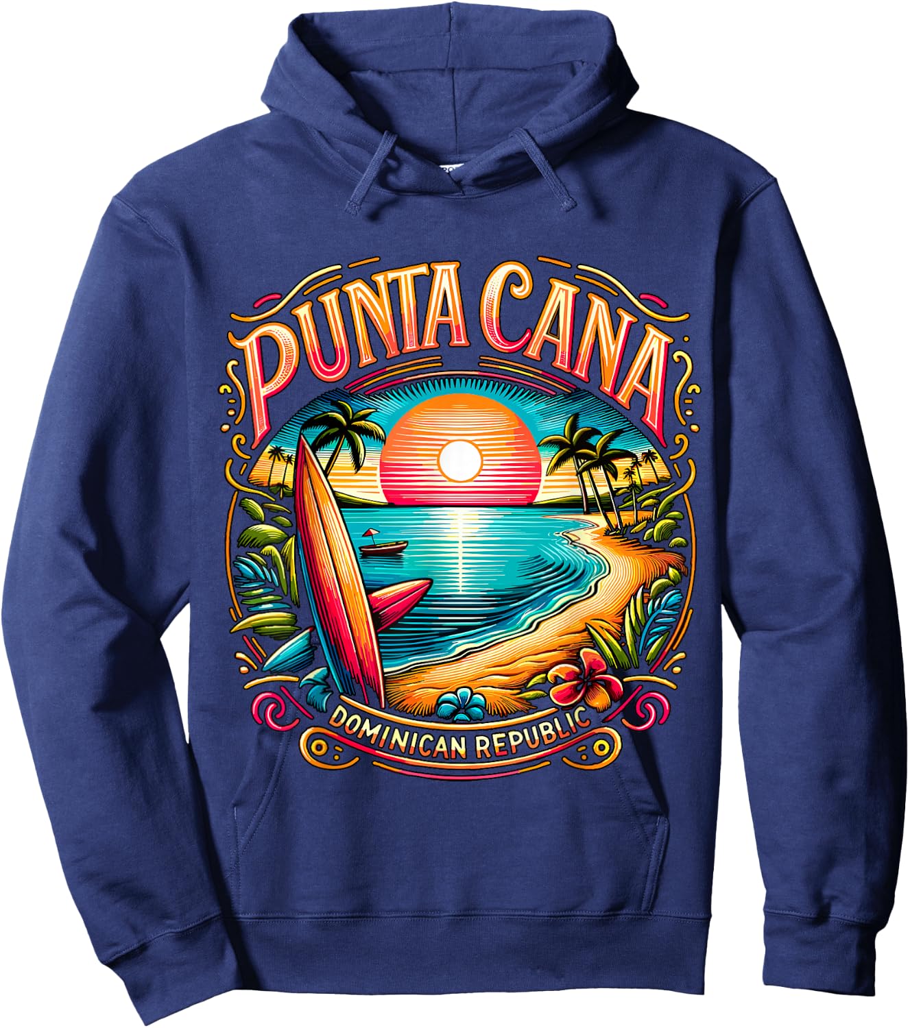 Punta Cana Dominican Republic Vacation Beach Hoodie - Hoodie | Navy