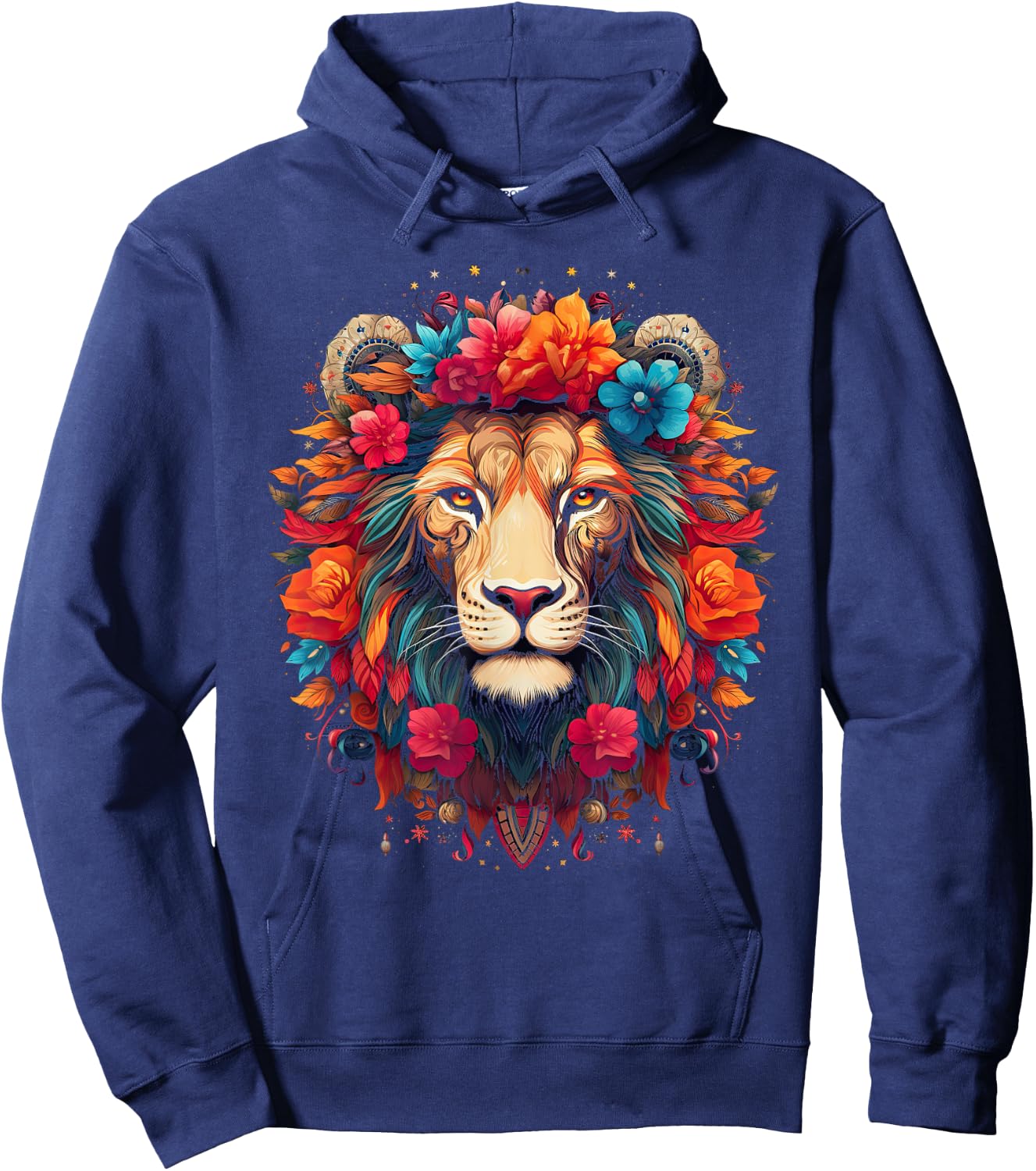Lion colorful lions From Africa Day of the Dead Hoodie - Hoodie | Navy