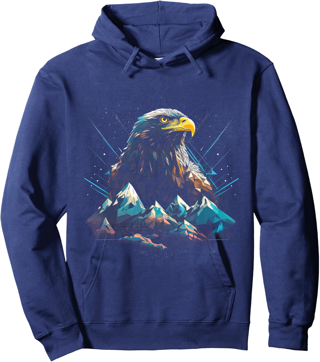 Bald eagle Bird Nature Usa Lightning Hoodie - Hoodie | Navy