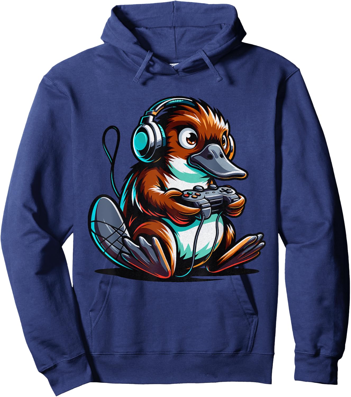 Platypus Shirt Kids Funny Platypus and Video Games Lover Hoodie - Hoodie | Navy