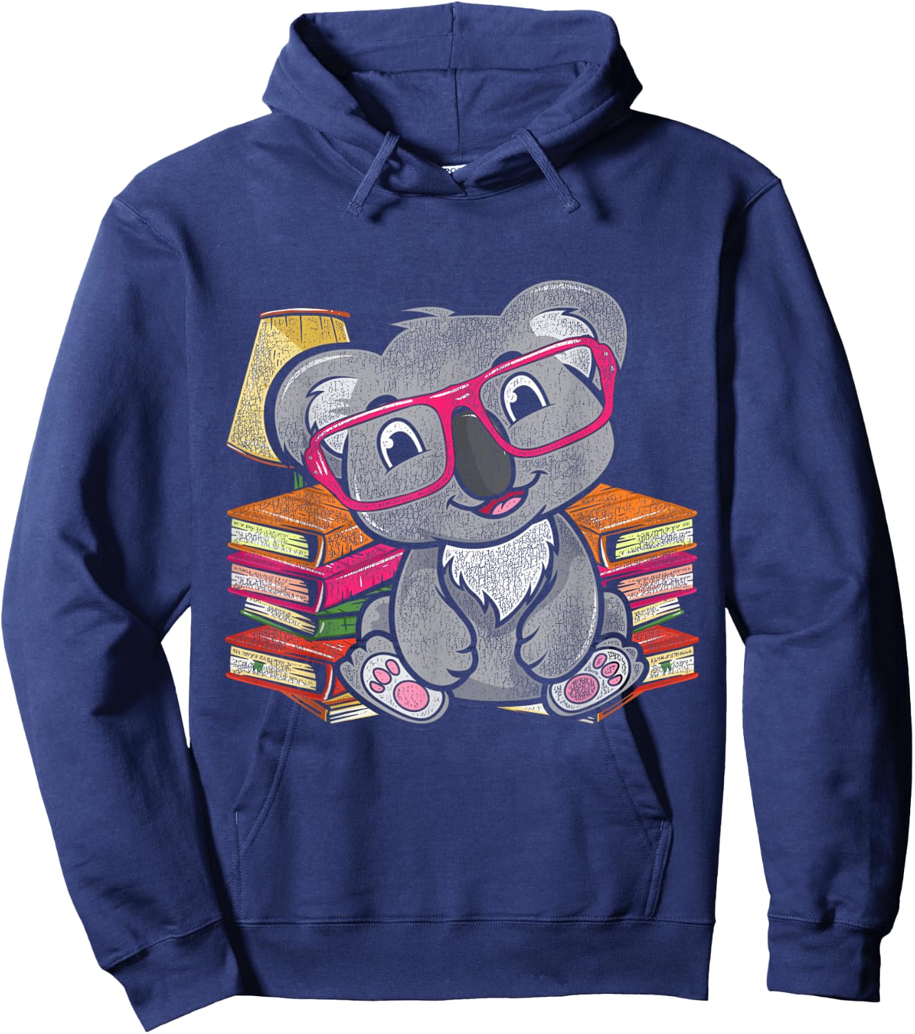 Cute Koala Bear Book Reading Koala Hoodie - Hoodie | Navy