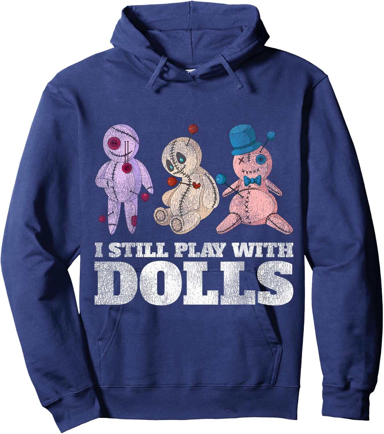 Scary Witch Voodoo Doll Women Gift Funny Halloween Hoodie - Hoodie | Navy