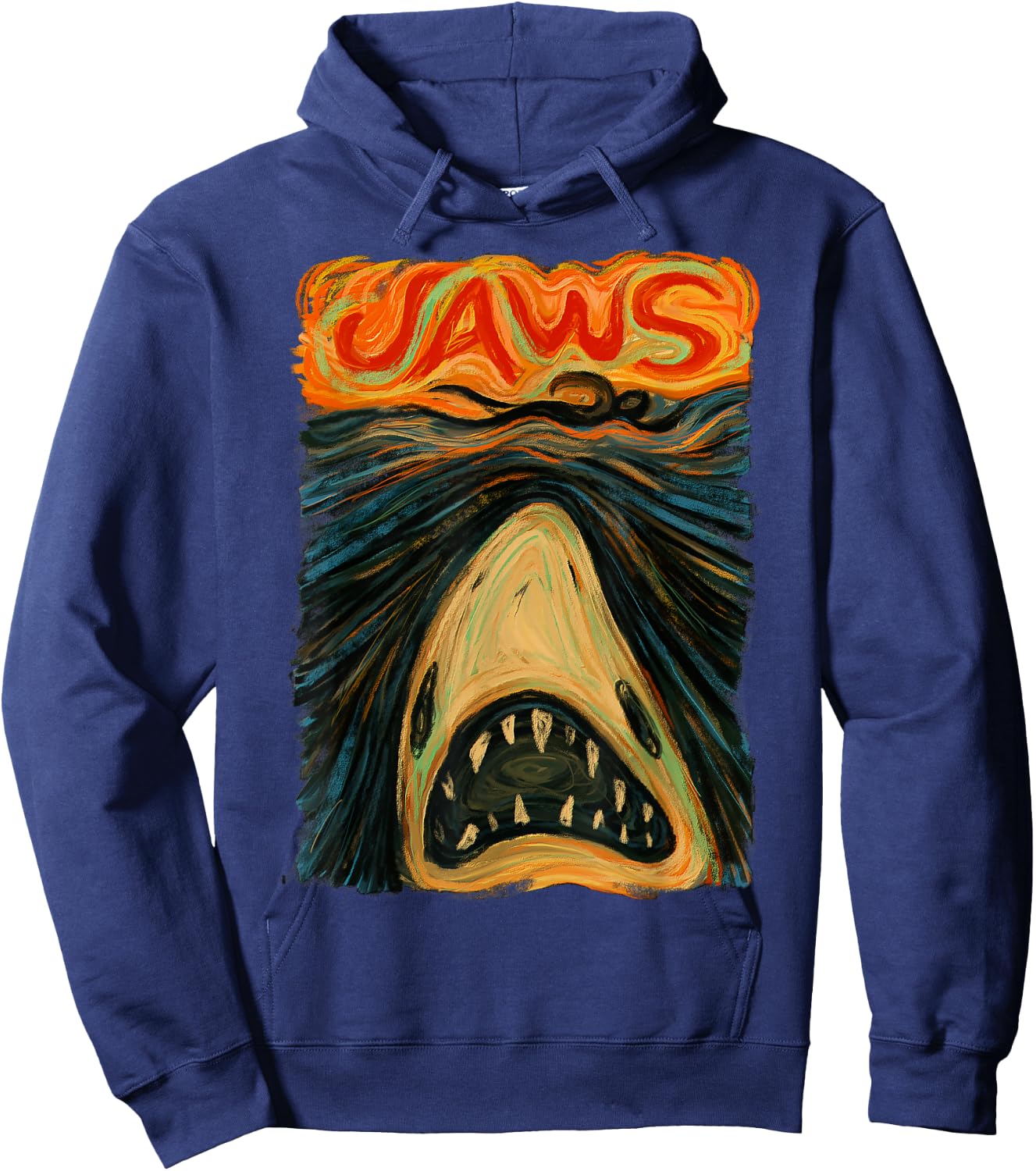 Jaws Scream Portrait Hoodie - Hoodie | Navy