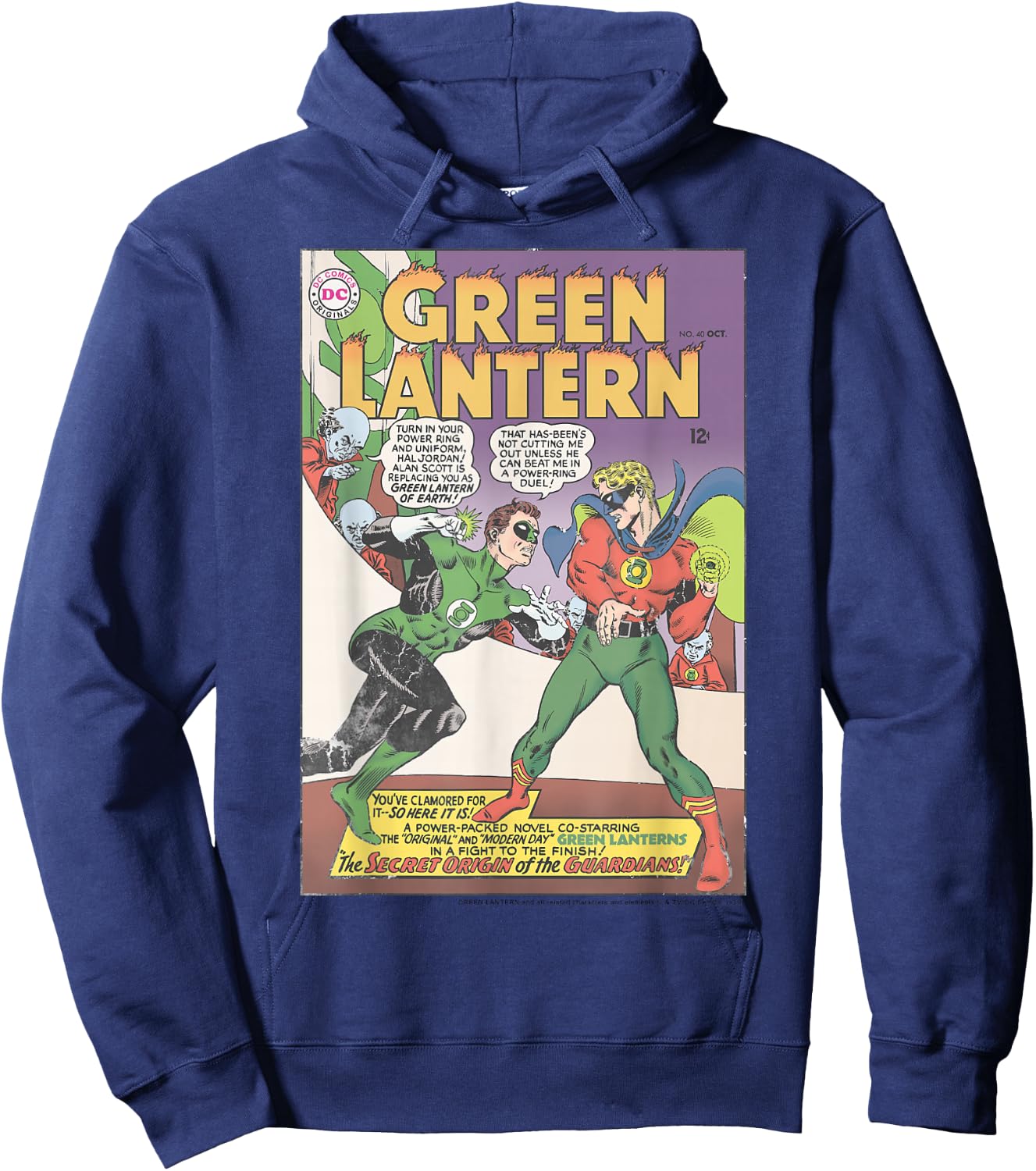 DC Comics The Green Lantern Comic Cover Hoodie - Hoodie | Navy