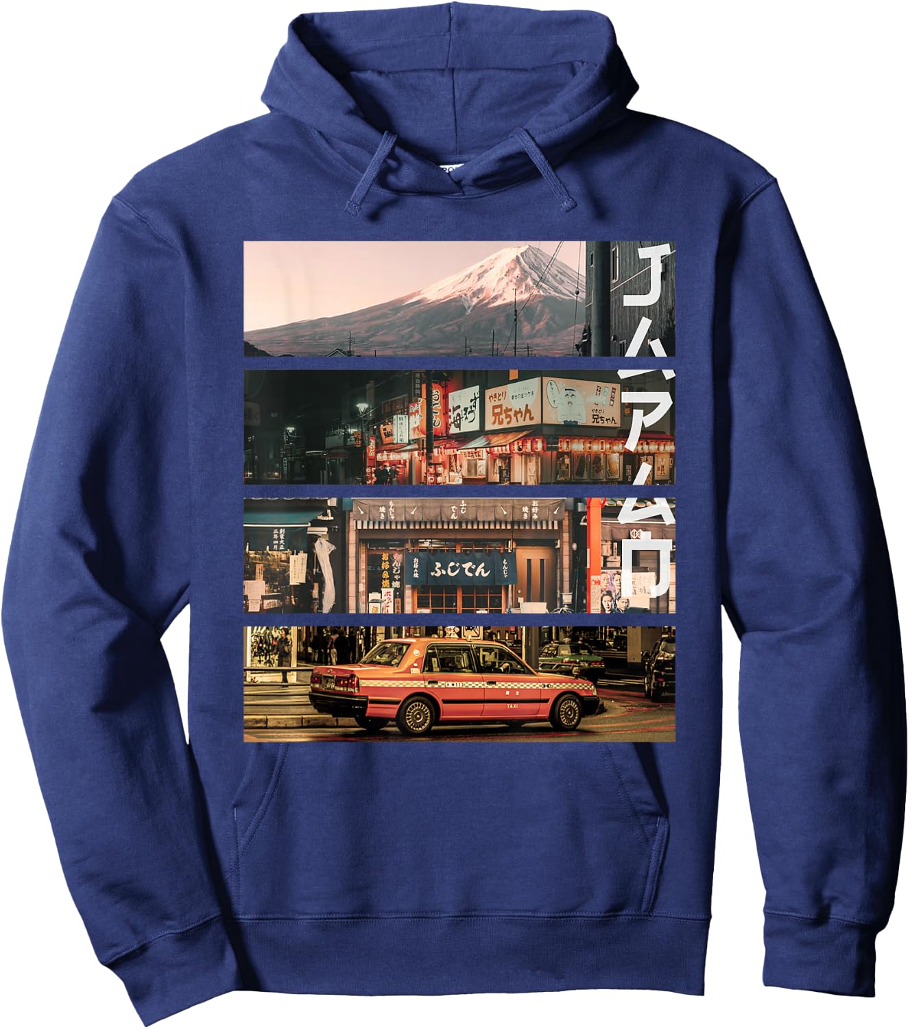 Aesthetic Style Vaporwave Japan 80s 90s Tokyo Osaka Street Hoodie - Hoodie | Navy