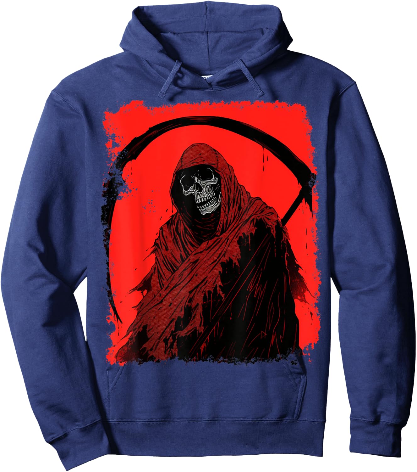 Red Grim Reaper Hoodie - Hoodie | Navy