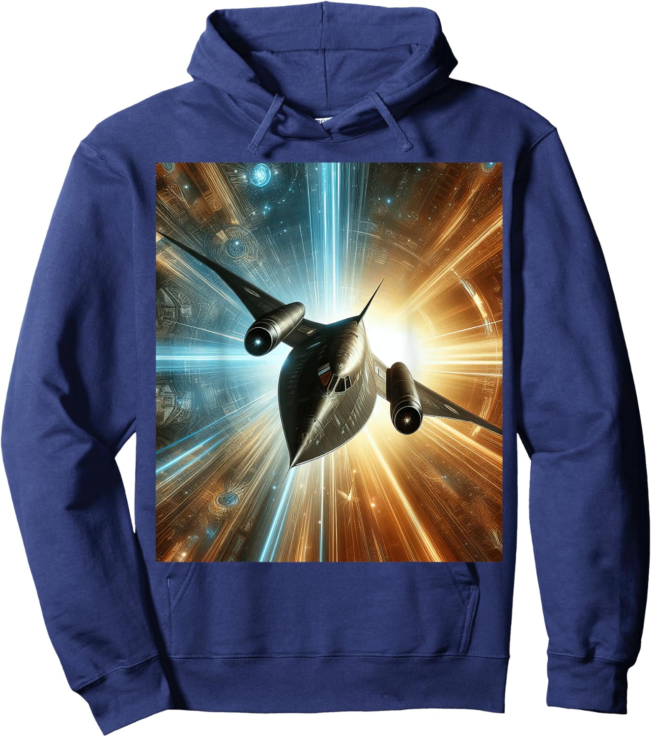SR-71 Blackbird Blueprint Air Force Military Jet Hoodie - Hoodie | Navy