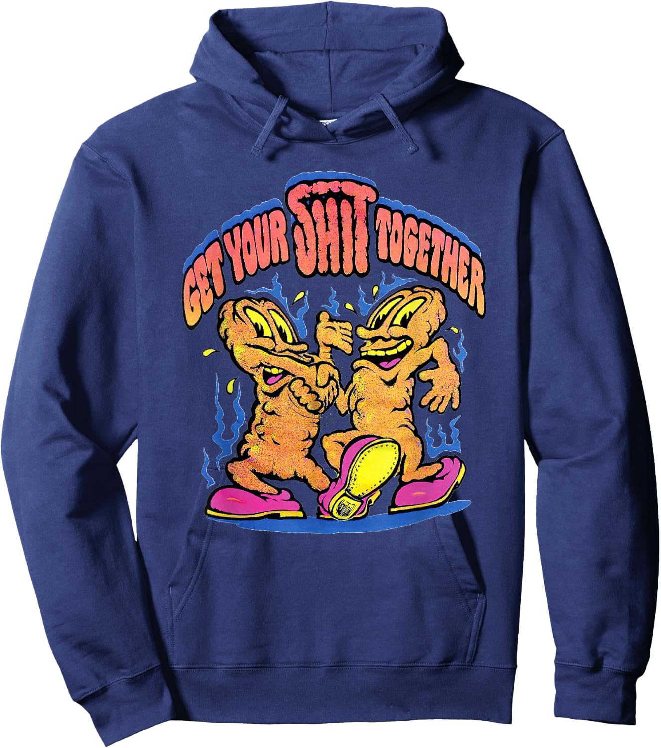 Get Your Shit Together Funny Vintage 70's Retro Adult Humor Hoodie - Hoodie | Navy