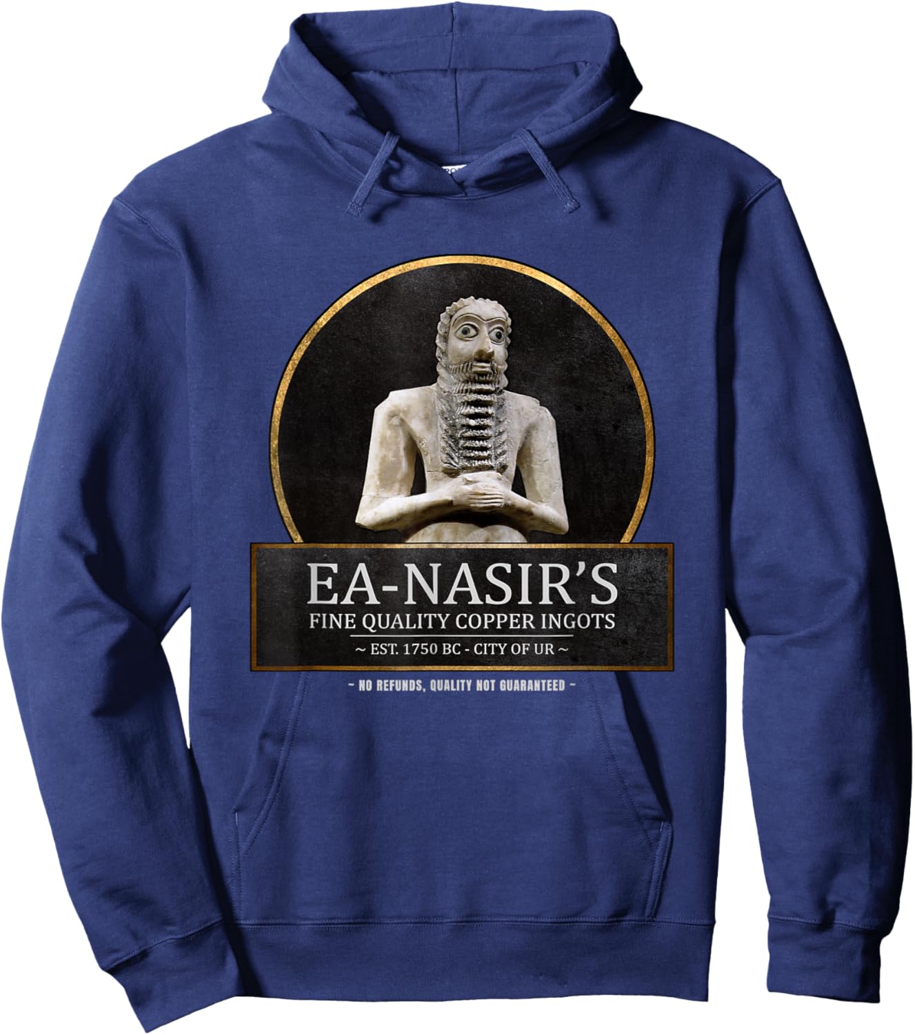 Ea Nasir's Copper Ingots Funny Bronze Age History Meme Hoodie - Hoodie | Navy