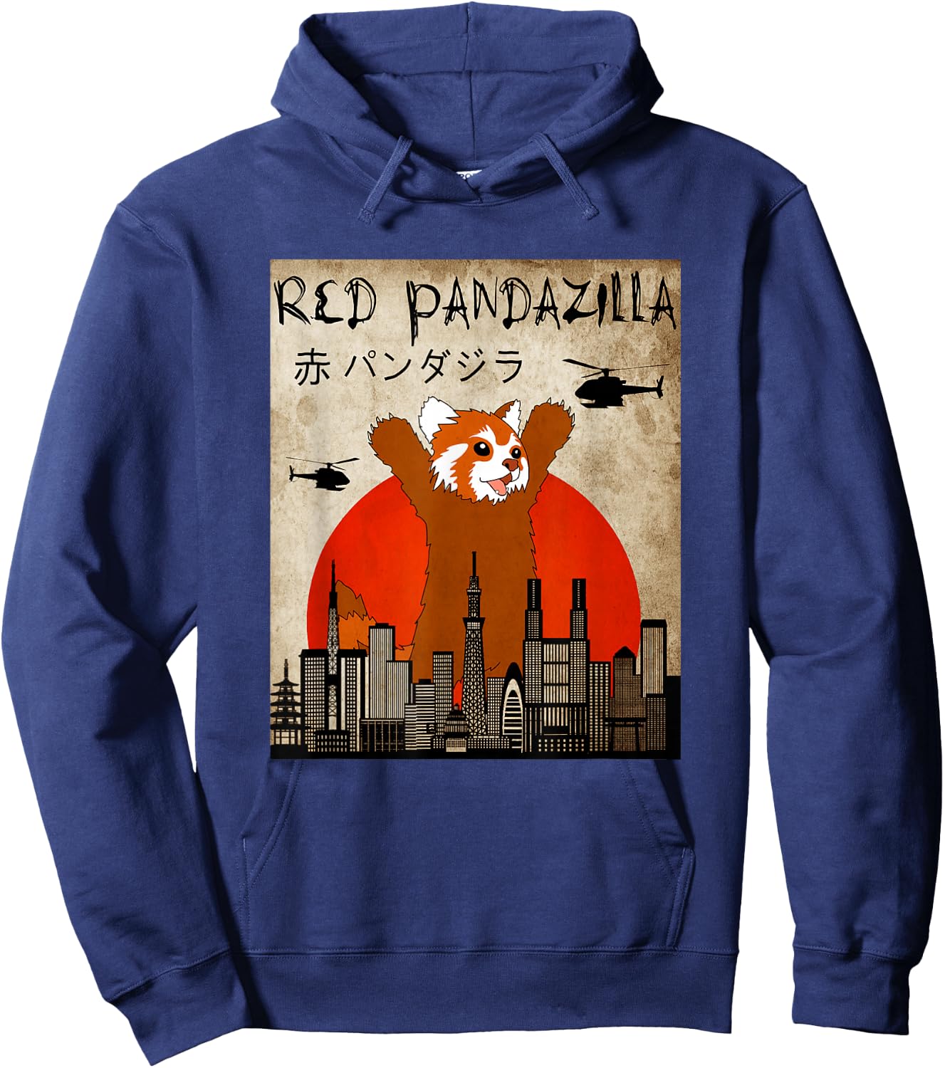 For Red Panda lover . Funny Red Pandazilla Hoodie - Hoodie | Navy