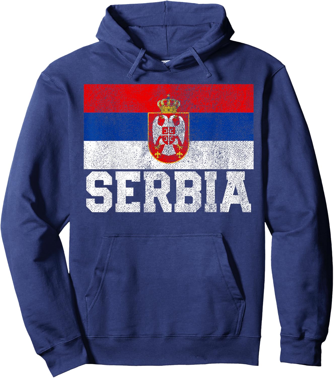 Serbian Serbia Flag National Pride Family Roots Country Gift Hoodie - Hoodie | Navy