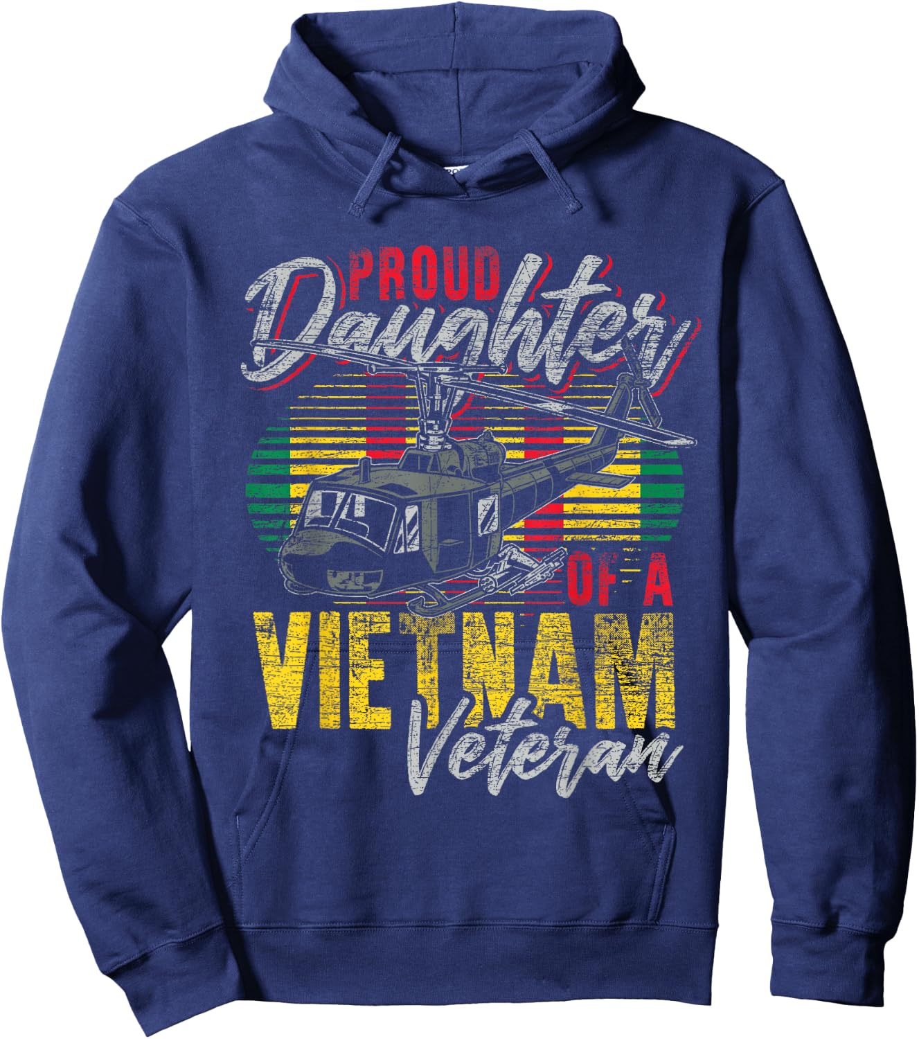 Proud Daughter Of A Vietnam Veteran Hoodie - Hoodie | Navy
