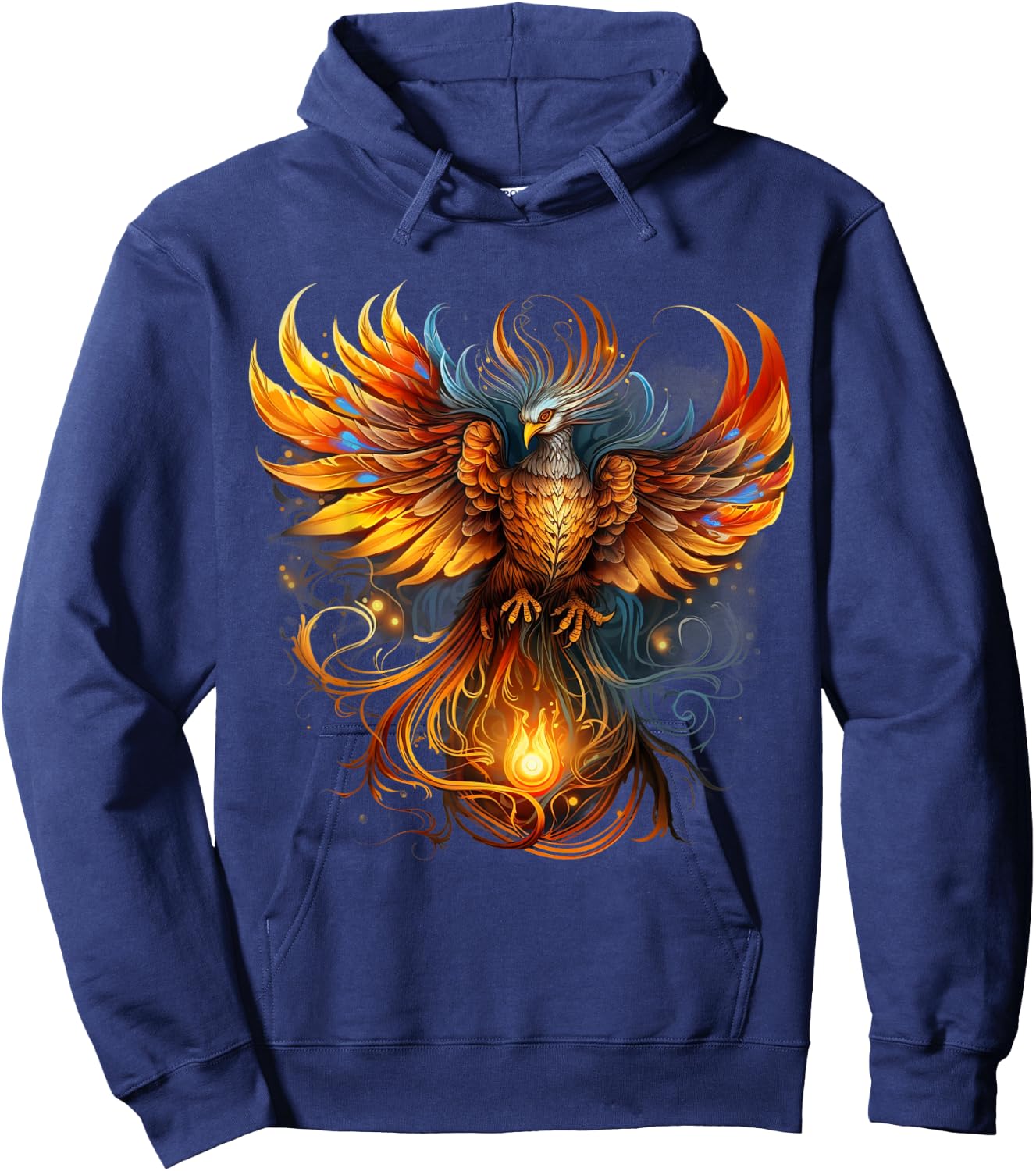 Rising Phoenix Majestic Fire Bird Fenix Fantasy Mythological Hoodie - Hoodie | Navy