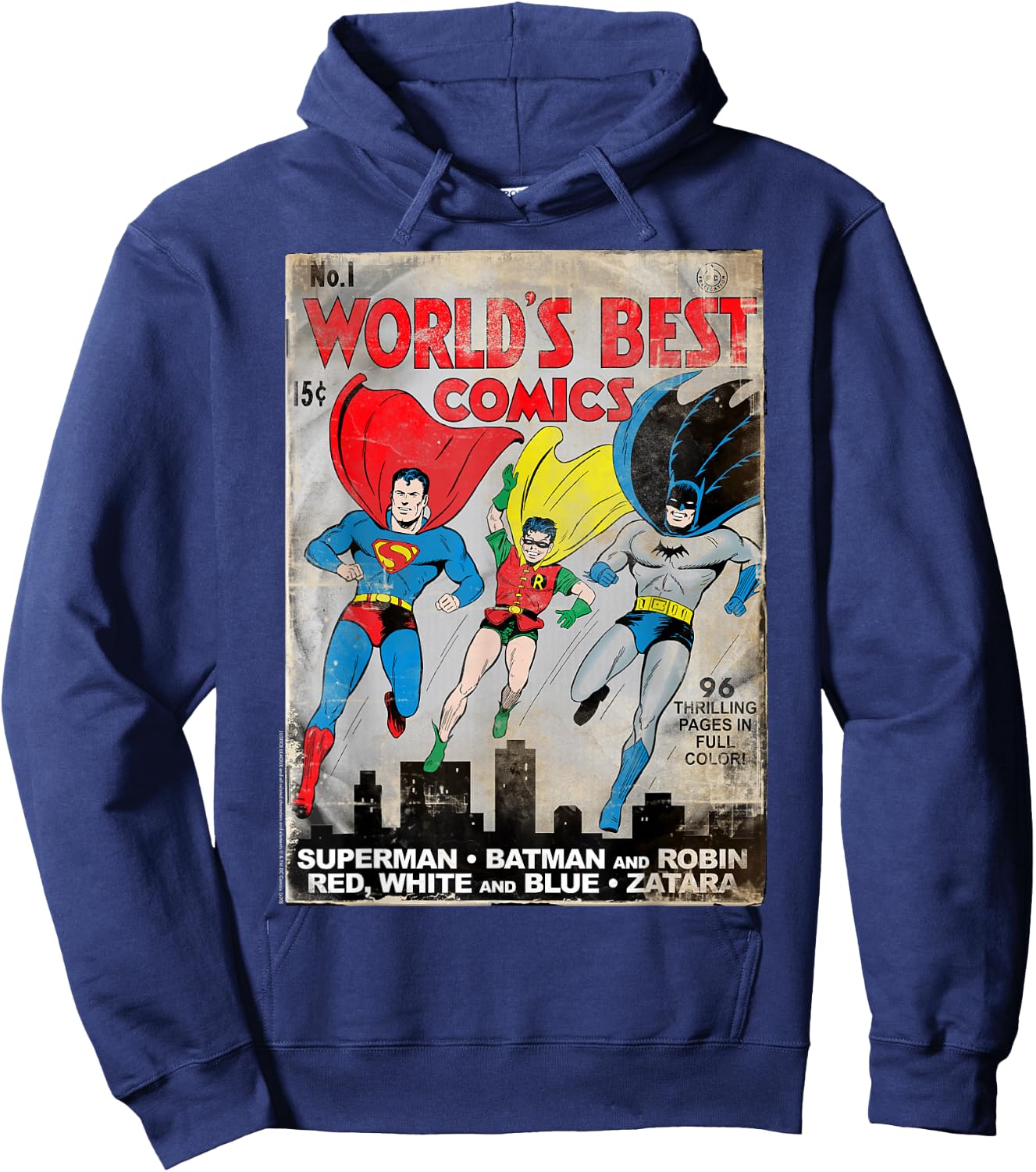 DC Comics Worlds Best Comics #1 Cover Hoodie - Hoodie | Navy
