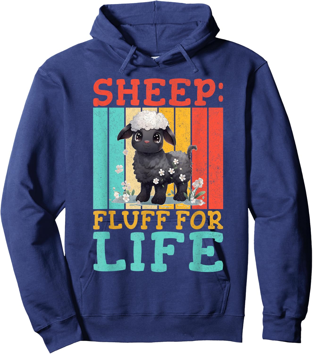 Sheep Fluff fir Life Sheep Hoodie - Hoodie | Navy