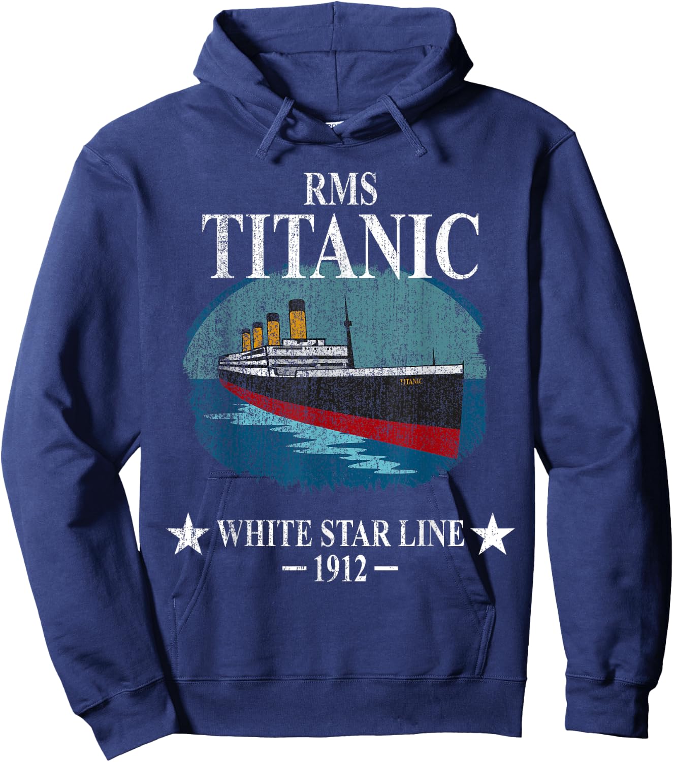 RMS TITANIC White Star Line Cruise Ship 1912 Boys Girls Kids Hoodie - Hoodie | Navy