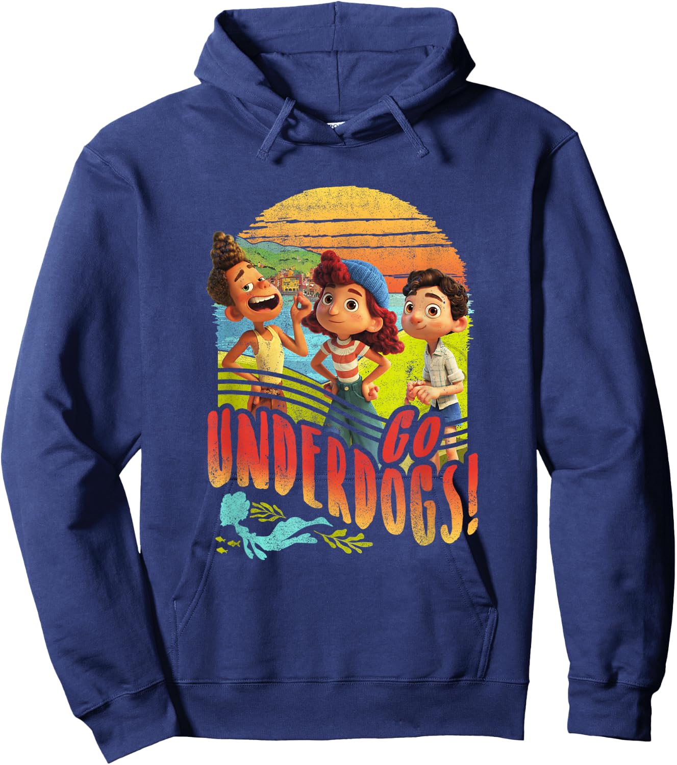 Disney Pixar Luca Go Underdogs Group Shot Small Hoodie - Hoodie | Navy